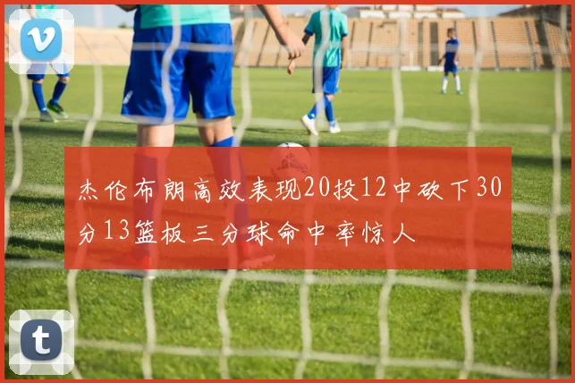 杰伦布朗高效表现20投12中砍下30分13篮板三分球命中率惊人